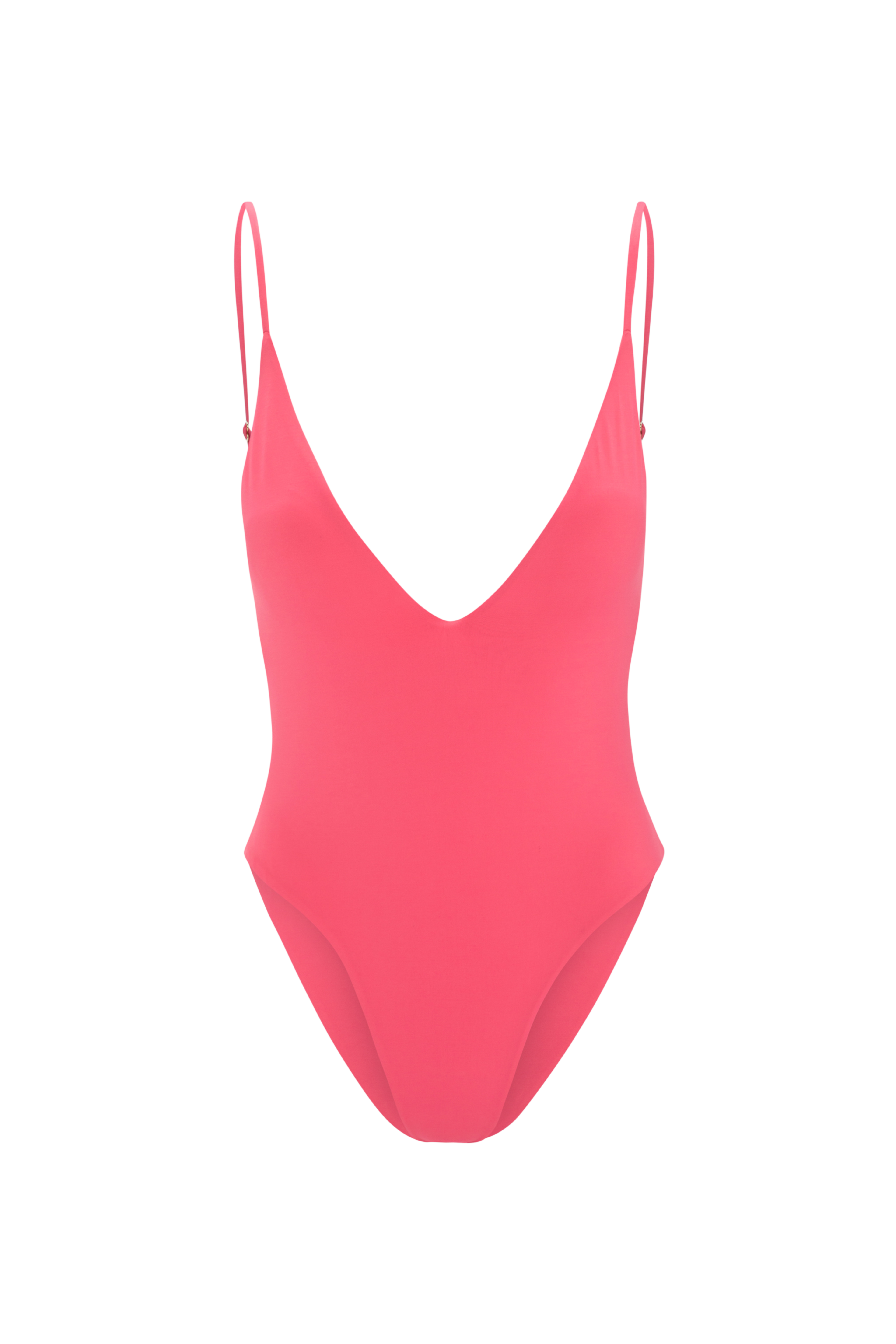 Elegant plunge neckline luxury one-piece for feminine curves