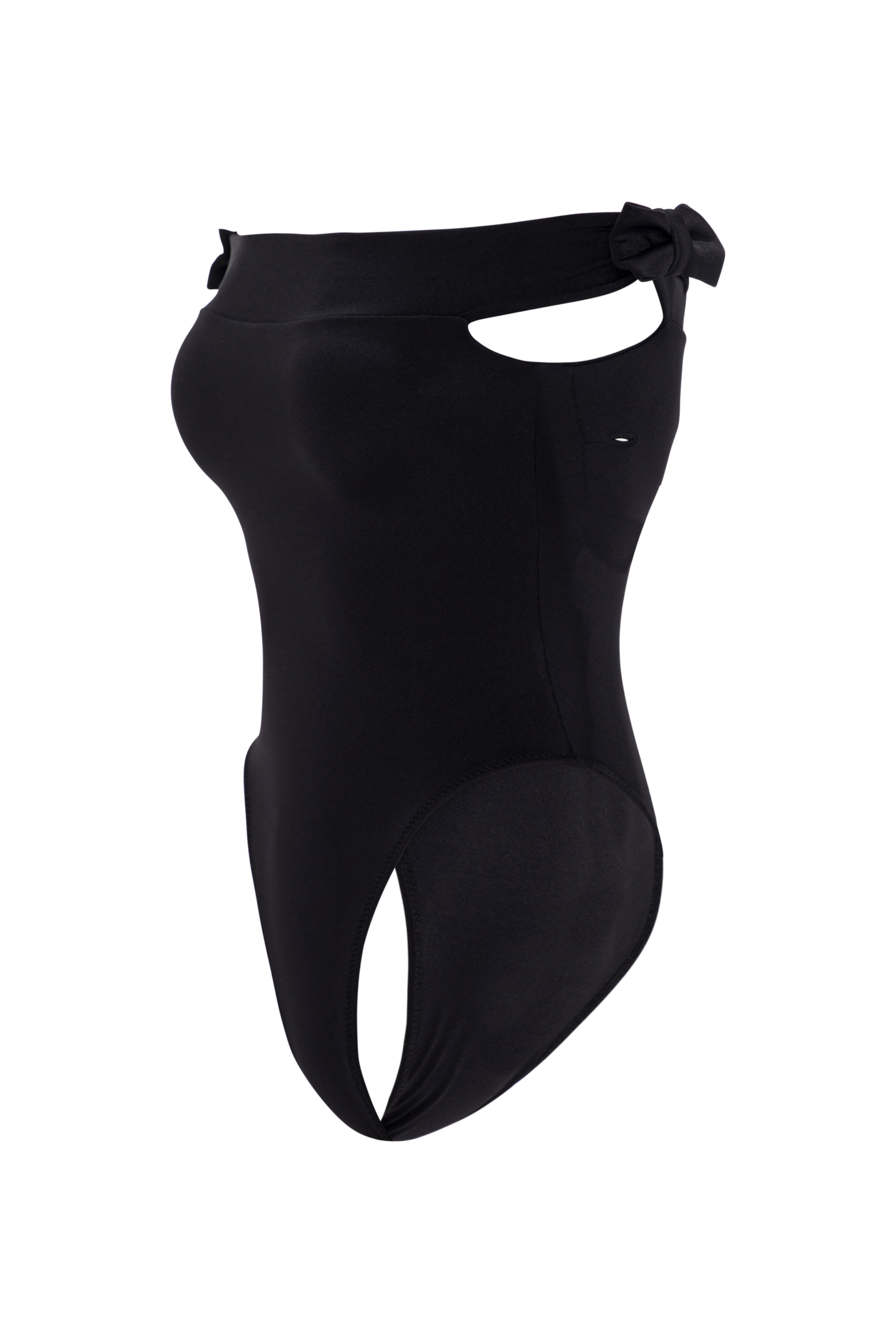 Maya Bay couture off-shoulder swimsuit for refined resort style