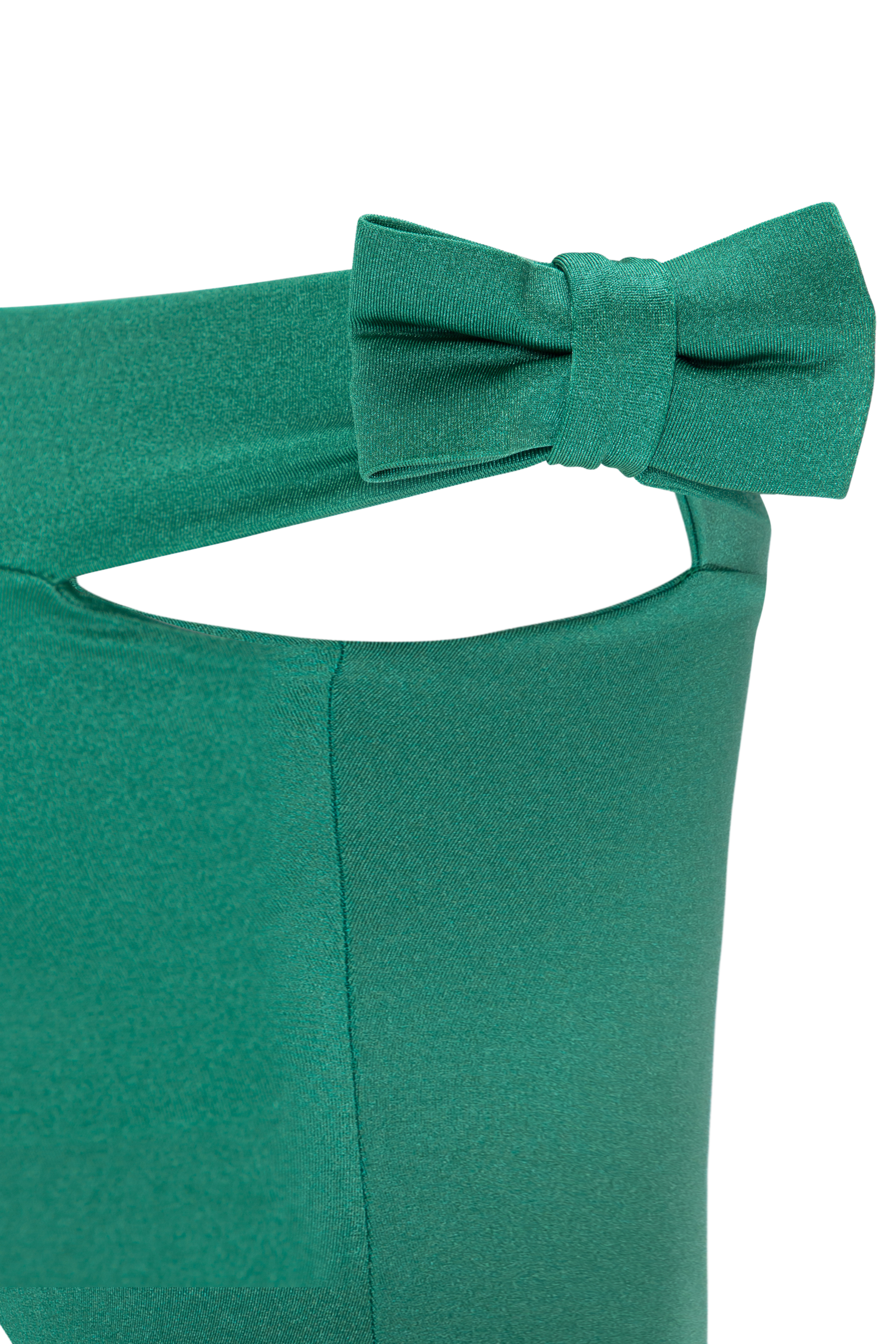 Elegant off-shoulder Riviera style swimsuit for resort glamour