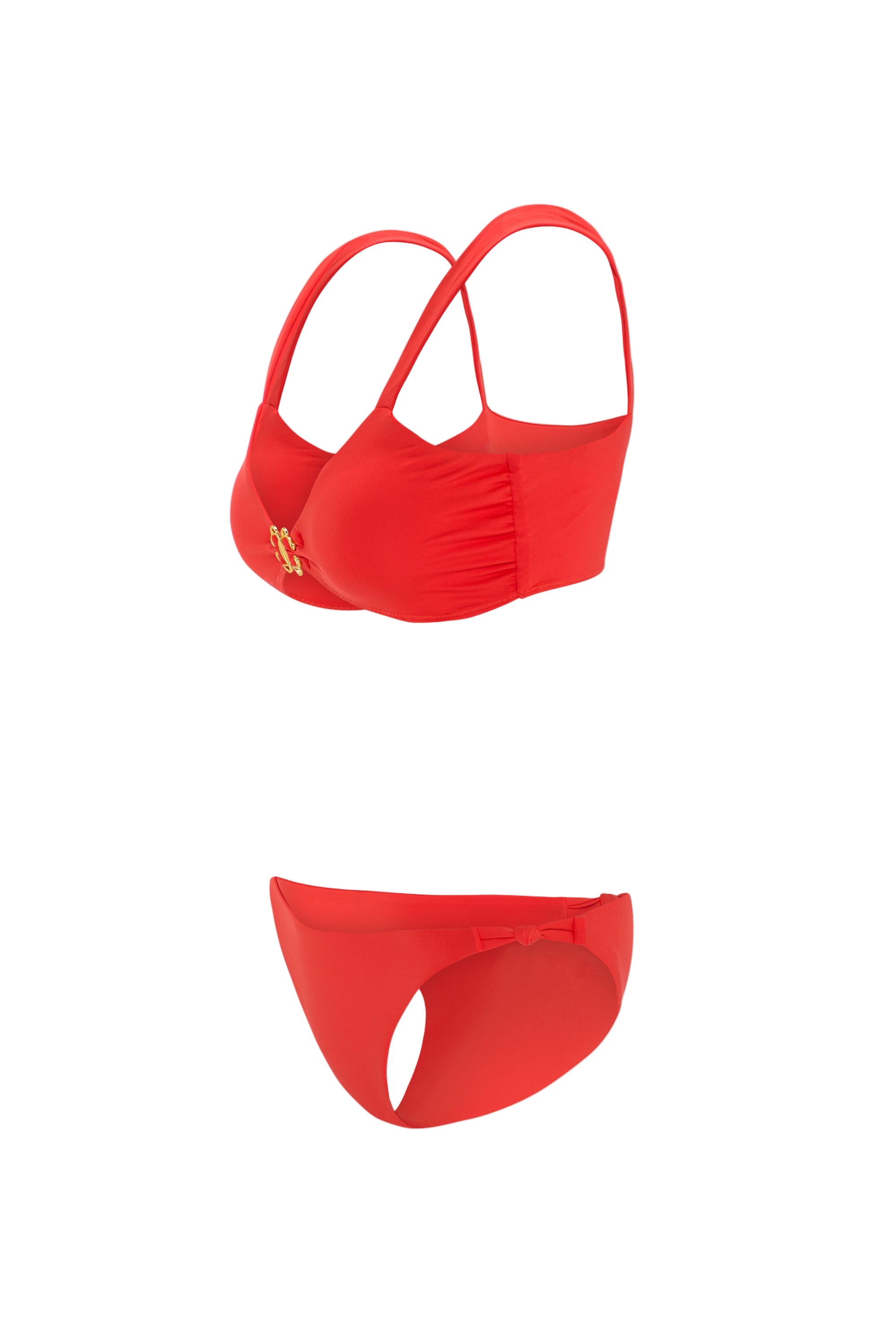 Luxury ocean-inspired bikini set styled for yacht escapes